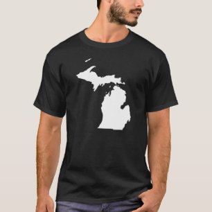 Michigan in Weiß und Schwarz T-Shirt
