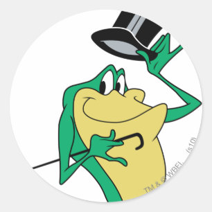 Michigan J. Frog in Farbe Runder Aufkleber
