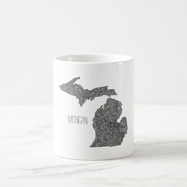 Michigan-Karte Kaffeetasse (Mittel)