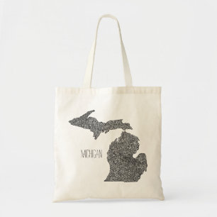 Michigan-Karte Tragetasche