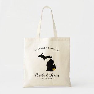 Michigan-Karten-Hochzeits-Willkommens-Tasche Schwa Tragetasche