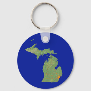 Michigan-Karten-Schlüsselanhänger Schlüsselanhänger