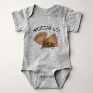 Michigan Kid Upper Peninsula Pasty Meat Pie Feinsc Baby Strampler