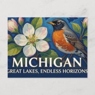 Michigan Lake Country Staatsstolz Postkarte
