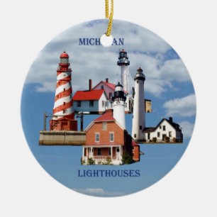 Michigan-Leuchtturm-Keramikverzierung Keramik Ornament