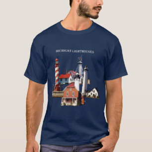 Michigan-Leuchtturm-Shirtdunkelheit T-Shirt