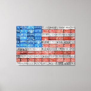 Michigan License Plate Flag USA Wrapped Canvas Leinwanddruck