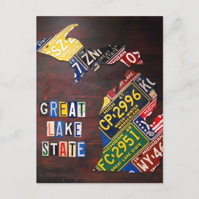 Michigan License Plate Karte (Vorderseite)