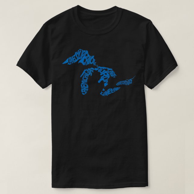 Michigan Liebe Große Seen T-Shirt (Design vorne)