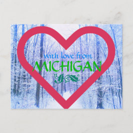 MICHIGAN LIEBE HOLIDAY POSTCARD POSTKARTE