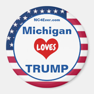 Michigan LIEBEN TRUMP Patriotic Kühlschrank Magnet