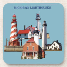 Michigan Lighthouse 6 Plastik-Untersetzer