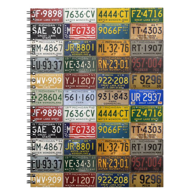Michigan-Lizenz-Teller von einer vergangenen Ära Notizblock (Vorderseite)