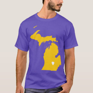 Michigan Love in Senf Oversized T-Shirt