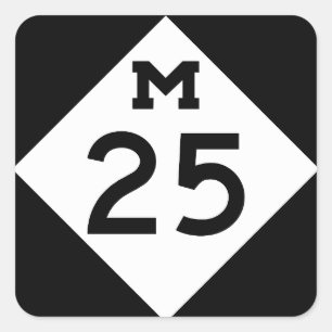 Michigan M-25 Quadratischer Aufkleber