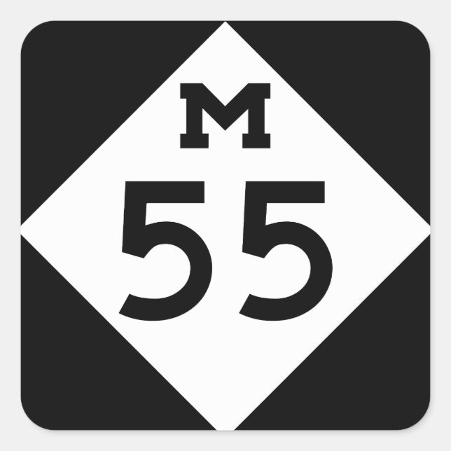 Michigan M-55 Quadratischer Aufkleber (Vorderseite)