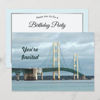 Michigan Mackinac Bridge Foto Geburtstag Einladung