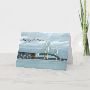 Michigan Mackinac Bridge Foto Geburtstag Karte