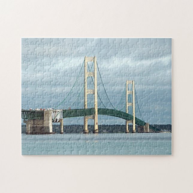 Michigan Mackinac Bridge Foto Puzzle (Horizontal)