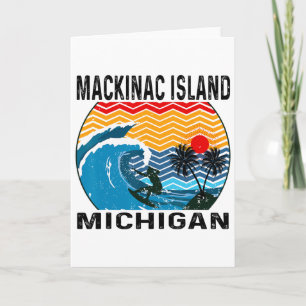 Michigan Mackinac Island Surfbrett Surfen Karte