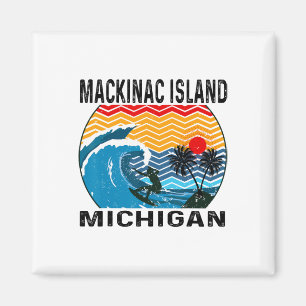 Michigan Mackinac Island Surfbrett Surfen Magnet