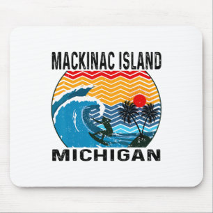 Michigan Mackinac Island Surfbrett Surfen Mousepad