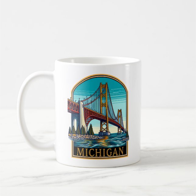Michigan Mackinaw Bridge Kaffeetasse (Links)