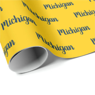 Michigan Mais und Blau Geschenkpapier