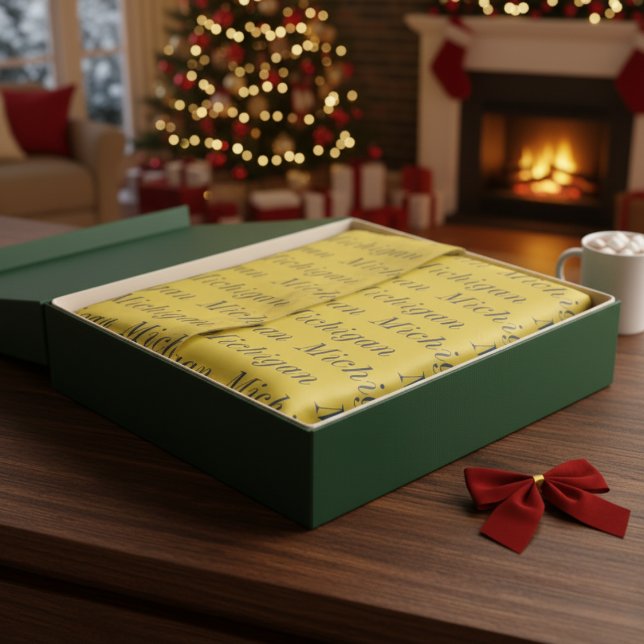 Michigan Maize and Blue Seidenpapier (Michigan Maize and Blue Tissue Paper)