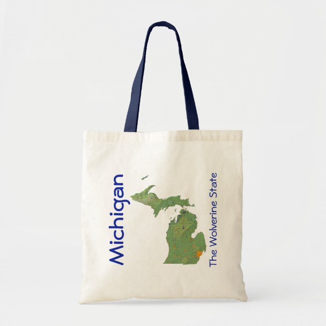 Michigan Map Bag Tragetasche (Vorne)