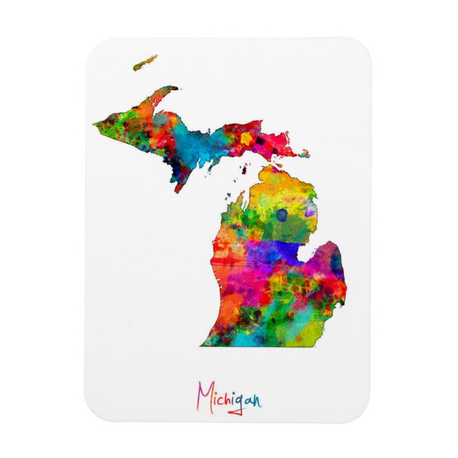 Michigan Map Magnet (Vertikal)
