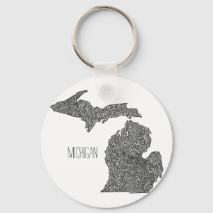Michigan Map Schlüsselanhänger