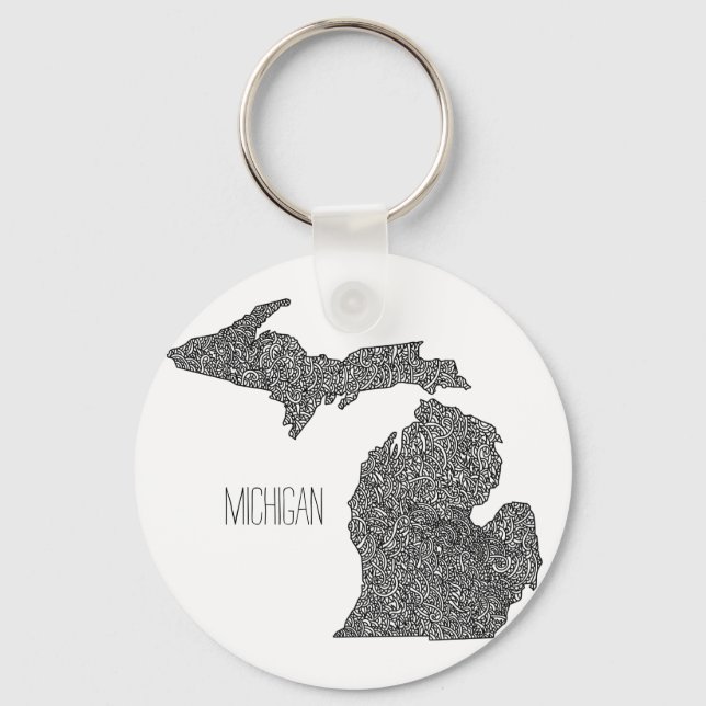 Michigan Map Schlüsselanhänger (Vorderseite)