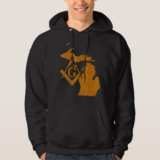 Michigan Masons Grand Lodge F&am Freemason Father' Hoodie (Vorderseite)