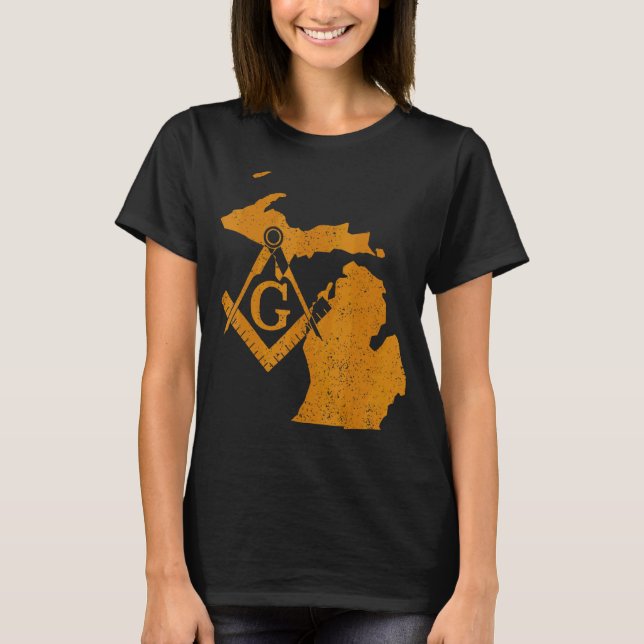 Michigan Masons Grand Lodge F&am Freemason Father' T-Shirt (Vorderseite)