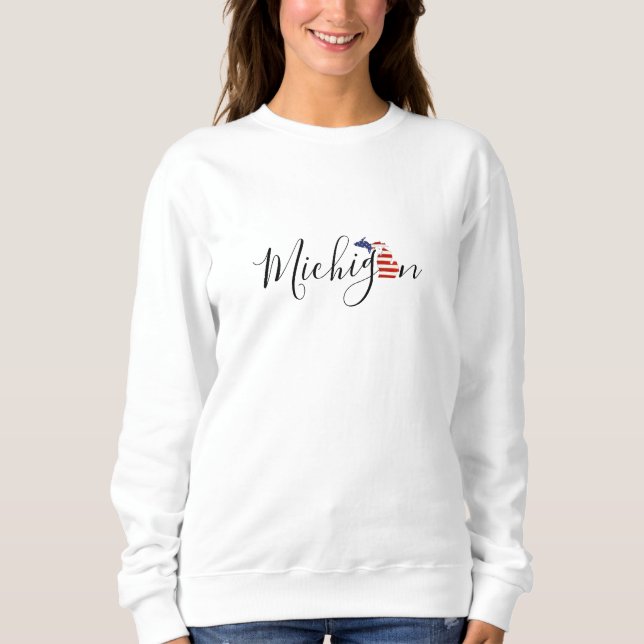 Michigan mit Flag Graphic Sweatshirt (Vorderseite)