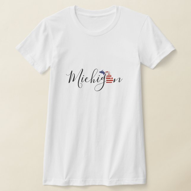 Michigan mit Flag Graphic T-Shirt (Ablage )