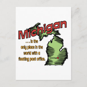 Michigan Motto ~ Welten nur Floating Post Office Postkarte