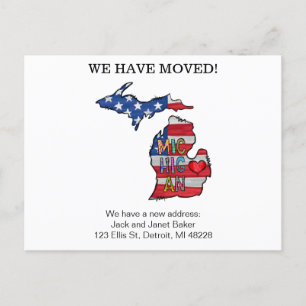 Michigan Moving Announctions Cards Postkarte
