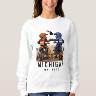 Michigan MX Boyz White Crew Kinder Sweatshirt