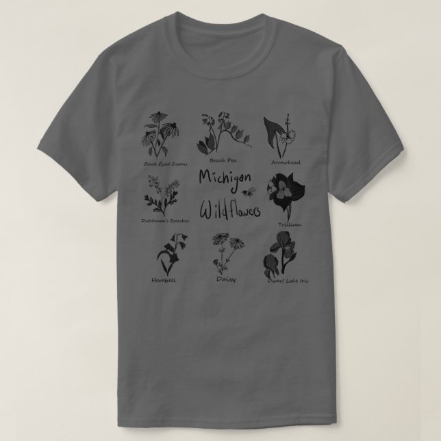 Michigan Native Wildblumen T-Shirt (Design vorne)