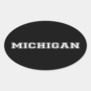 Michigan Ovaler Aufkleber