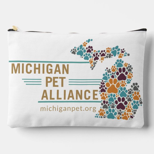 Michigan Paw druckt einen Voice Travel Pouch Zubehörtasche (Vorderseite)