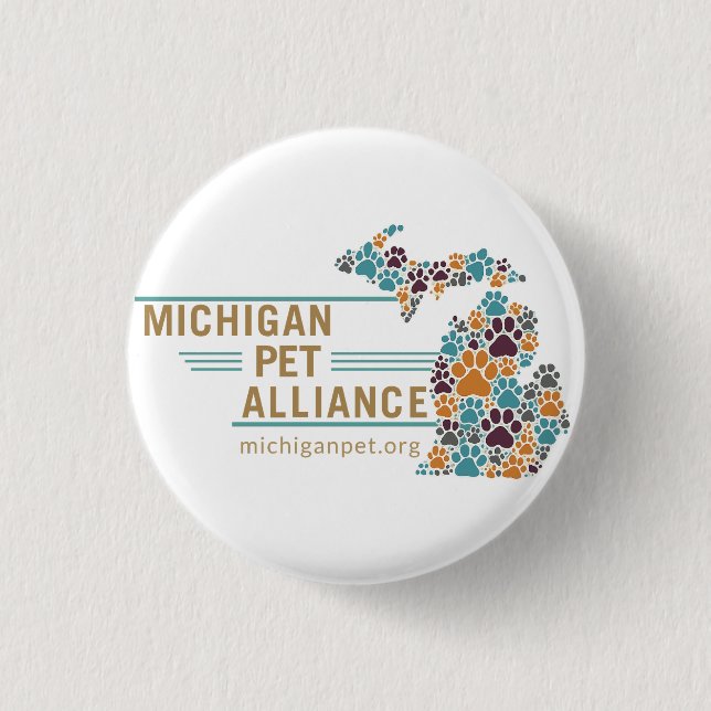 Michigan Paw Prints Buttons (Vorderseite)