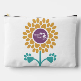 Michigan Paw Prints Sunflower Travel Pouch Zubehörtasche