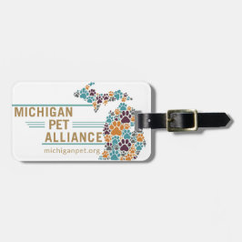 Michigan Paw Prints und One Voice Luggage Tag Gepäckanhänger
