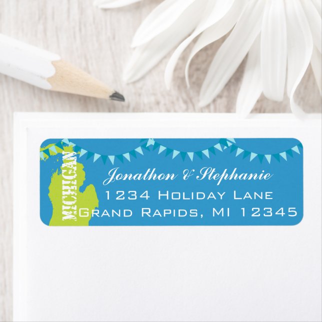 Michigan Pendant Map von Michigan Return Labels (Insitu)