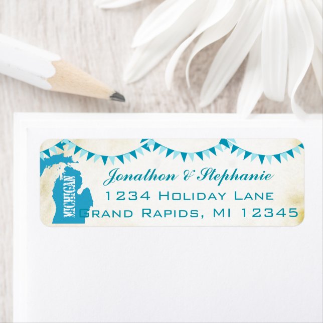 Michigan Pendant Map von Michigan Return Labels (Insitu)