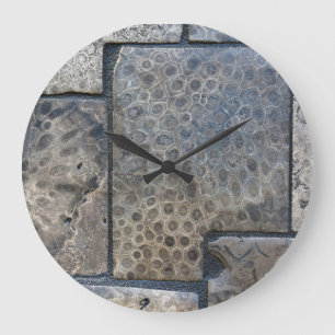 Michigan petoskey stone tile design große wanduhr