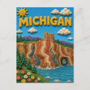 Michigan Pictured Rocks Modern KLAYKOO Postkarte